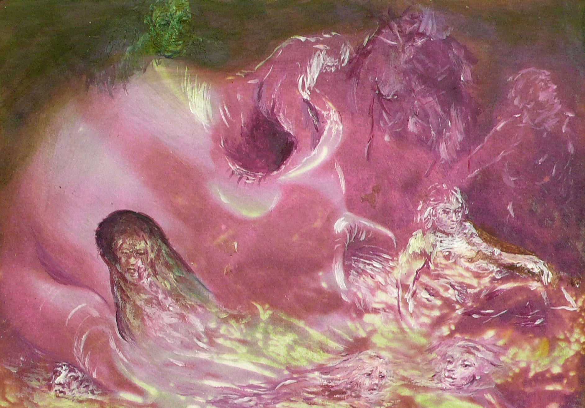 Hans-Wolfgang Roth – Acryl auf Papier auf Holz, Durchströmt (Ausschnitt)